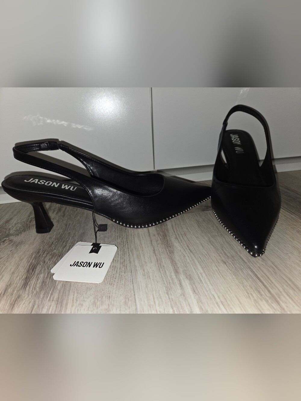 NWT Jason Wu Black Slingback Kitten Heels